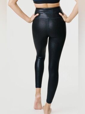 NWOT Zyia Midnight Blue Twilight Luxe leggings 24” women sz 14 16 iridescent new